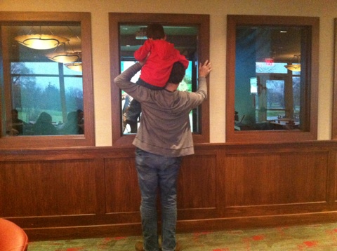 My nephew, Judah, & Uncle Geoff hanging out before they headed back to Cali.