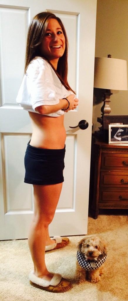 11 Weeks (December 6, 2013) - I feel like every week of this trimester has looked different, but not progressive. I'm guessing that my BFF, bloat, has been playing a large role.