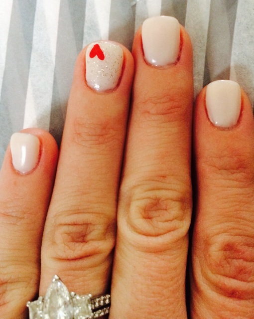 Happy Valentine's Day Nails... I couldn't resist getting a little festive!