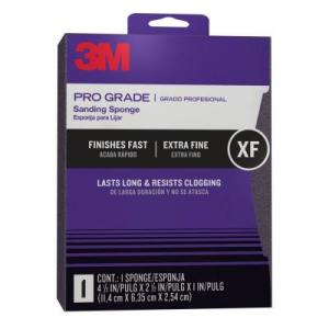 3M Pro Grade 2-1/2 in. x 4-1/2 in. Extra-Fine Sanding Sponge