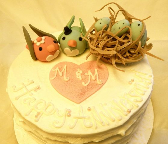 Our anniversary cake! Can't wait to see it (and taste it) tonight!