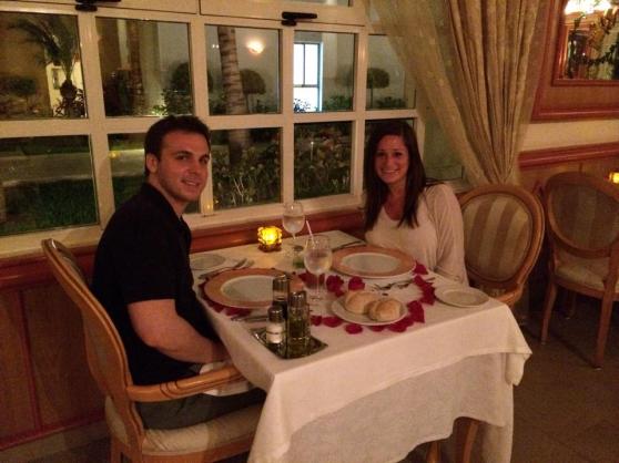 Delicious dinner at one of seven restaurants! This was one of our faves... the Italian, Toscana.