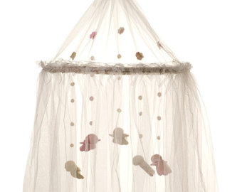Crib netting with mobile inside...