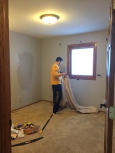 Cleaning out the room...