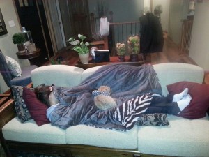 Just a quick nap... that ends at 330 AM. Note: this evening happened to be daylight's savings, so we lost an hour.