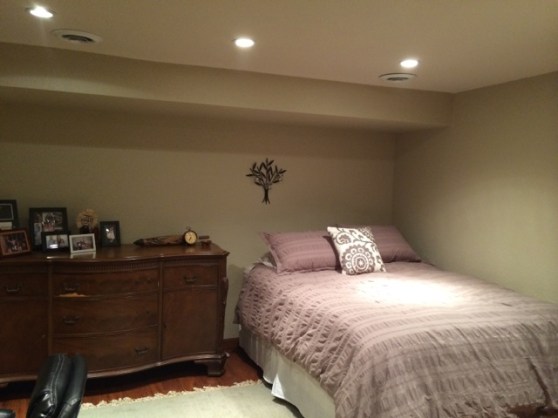 Cozy little guest bedroom! Needs some wall art, but not too shabby!