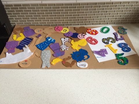 A sample of some finished felt pieces!