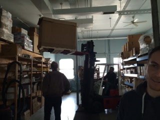 First pallet coming off the shelf...