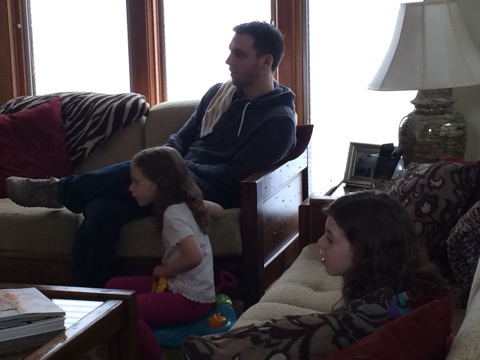 Once my sister and her fam left, we had our second set of visitors for the day! Mark's sis and nieces came for a slumber party. NOTE: These faces are a direct result of the captivating movie, The Last Unicorn.