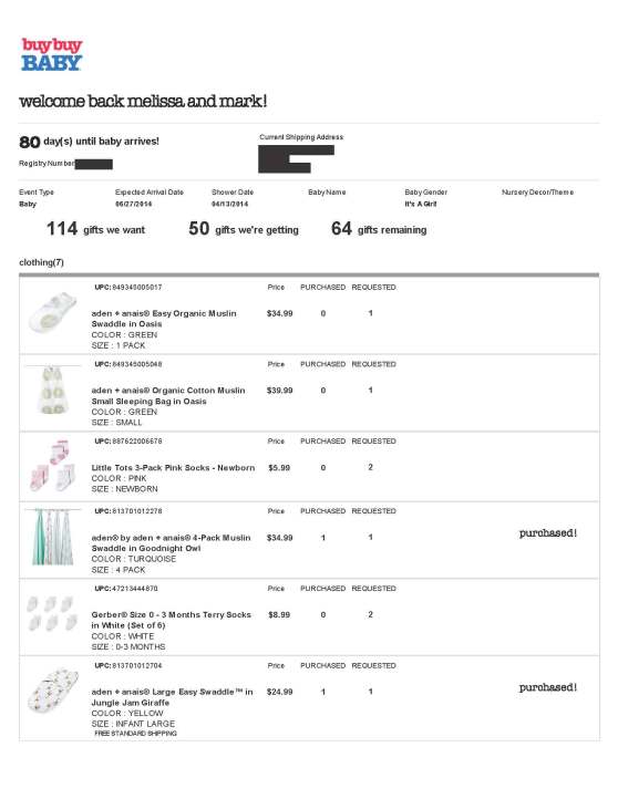 BuyBuy Baby Registry - Page 1