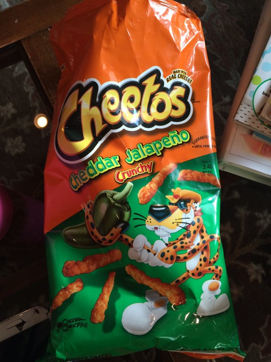 Jalepeno cheetos! My favorite chip!