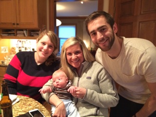 Carrie brought her tiny little 6-week-old man, Phoenix to the dinner! 