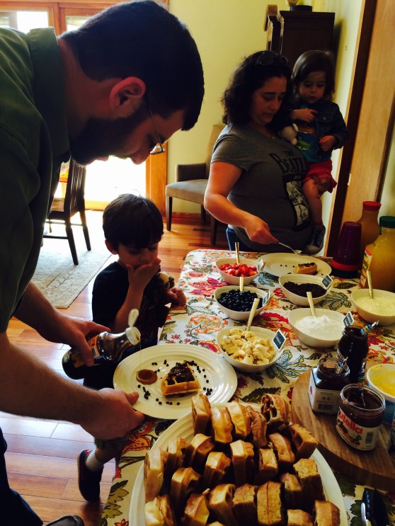 The waffle bar in action!