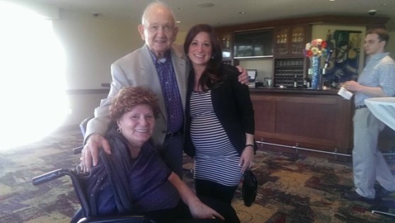Grandma, Gramps & I at the rehearsal dinner. Grams was doing so well! It was really nice to see... especially since I felt like I had been neglecting the two of them lately with all my focus being on my other gramps. 