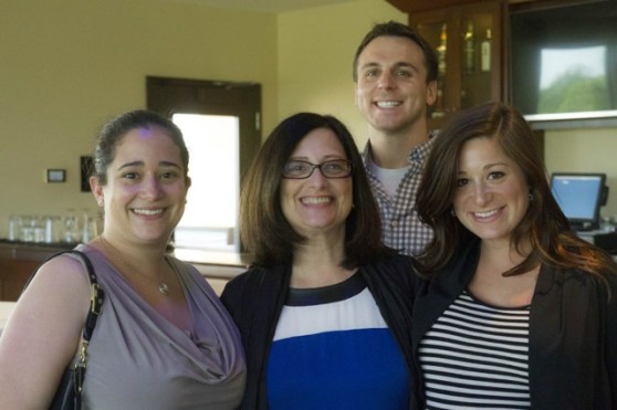 The sister, mom, & I - with a hubs photo bomb!