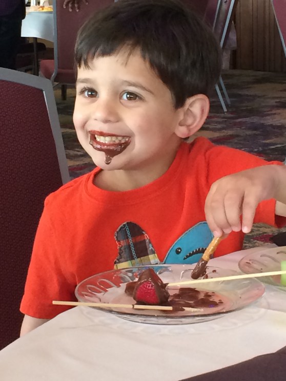 That's one happy little man.