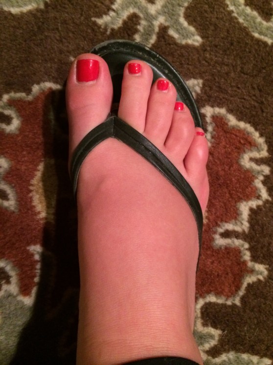 Not quite the same foot...