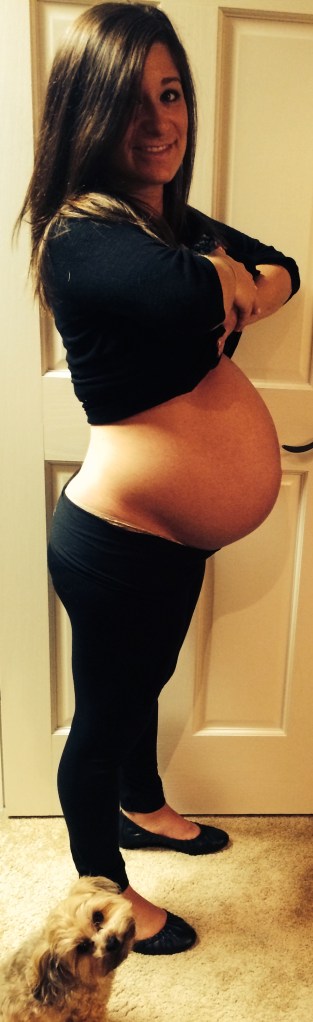 39 Weeks (June 20, 2014). Somehow it's already a week before the due date; however, I'm not going to lie, knowing that my doc will let me go another two weeks makes it feel like we've still got some time. I'm starting to think my womb might be like the Ritz... this girl just doesn't want to check out. So she continues to grow - as do I - and now measures (according to my phone app) 20" long and weighs about 7.25 lbs. That's crazy.  